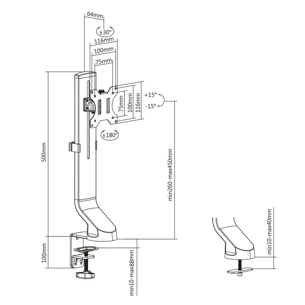 ACT Monitorarm office, 1 scherm - Image 9