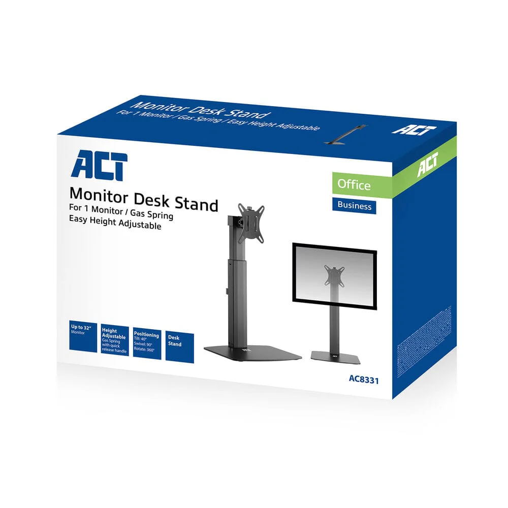 ACT Monitorarm office, op voet met gasveer, 1 scherm - Image 8