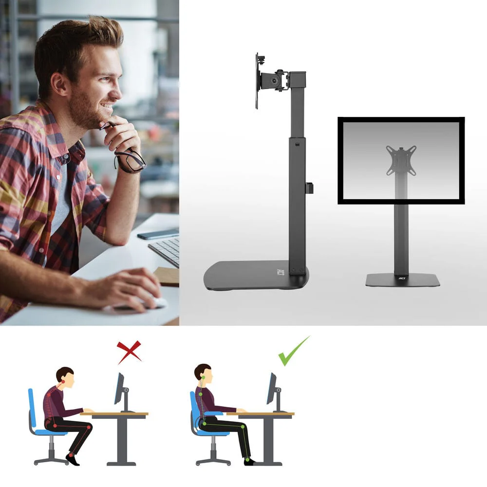 ACT Monitorarm office, op voet met gasveer, 1 scherm - Image 9