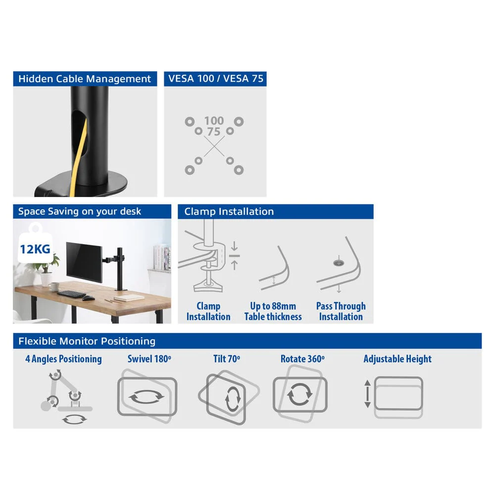 ACT Monitorarm office solid pro, 1 scherm - Image 6