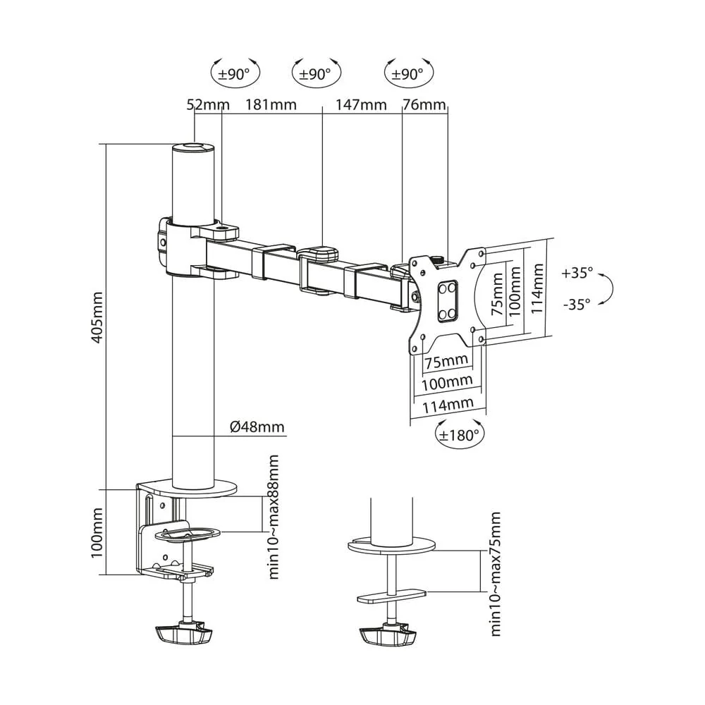 ACT Monitorarm office solid pro, 1 scherm - Image 7