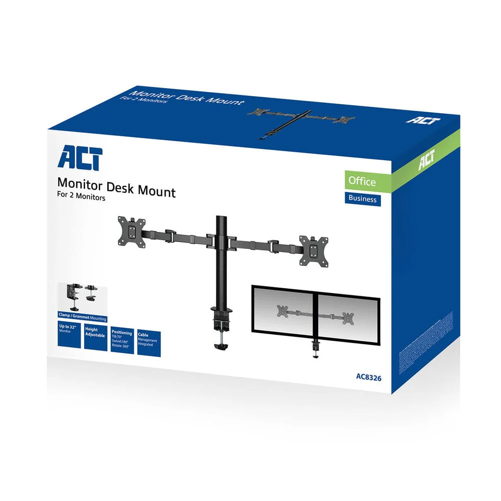 ACT Monitorarm office solid pro, 2 schermen - Image 7