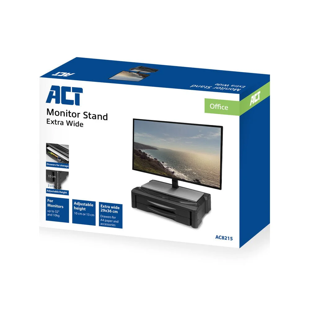 ACT Monitorstandaard extra breed met twee lades - Image 5