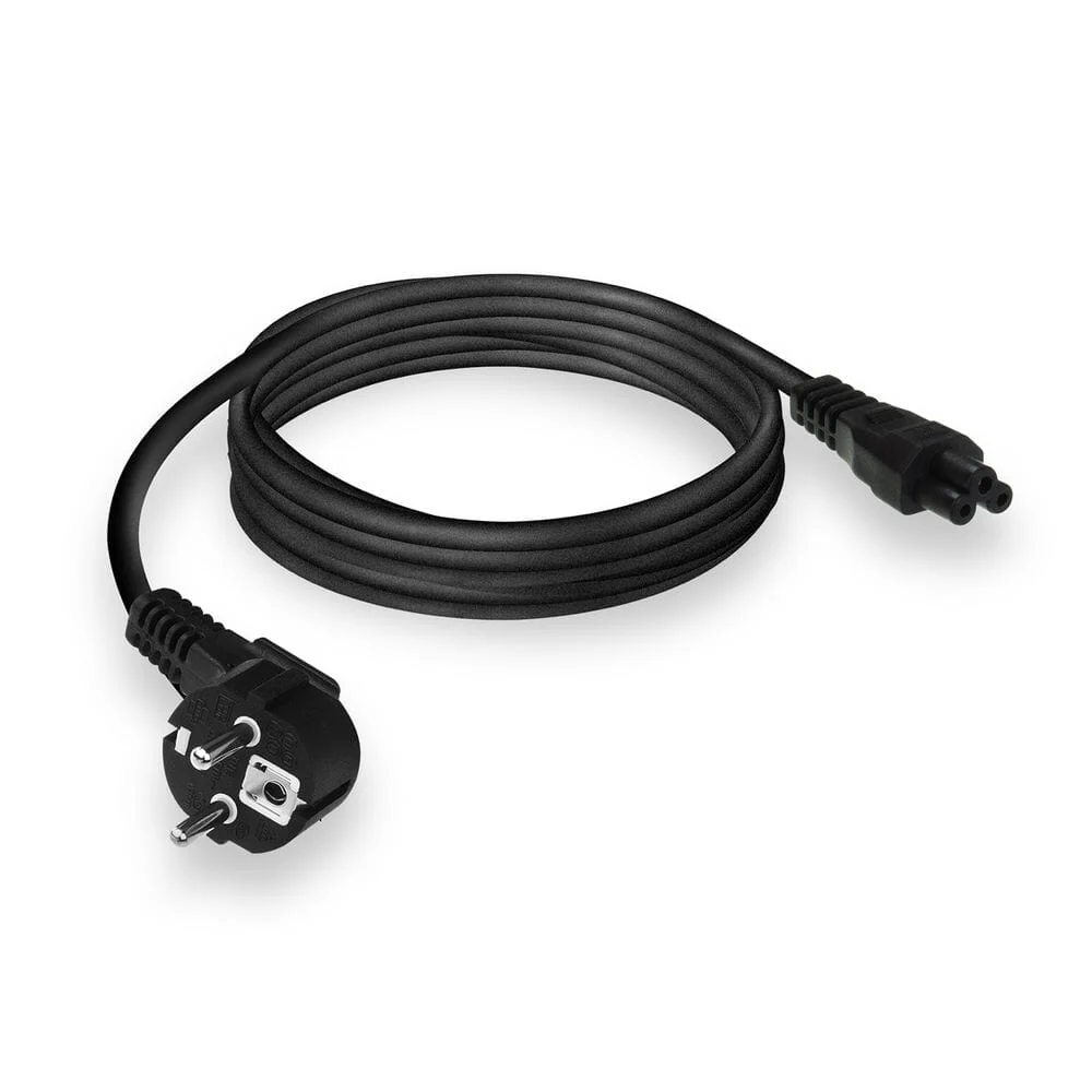 ACT Netsnoer CEE7/7 male (haaks) - C5 zwart 2 m, Zip Bag - Image 3