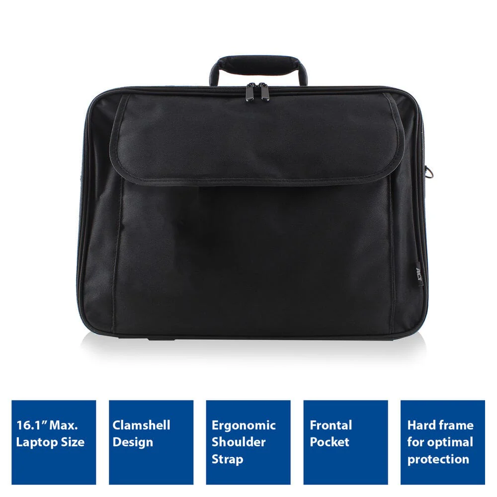 ACT Office laptop schoudertas, 16,1 inch , zwart - Image 3