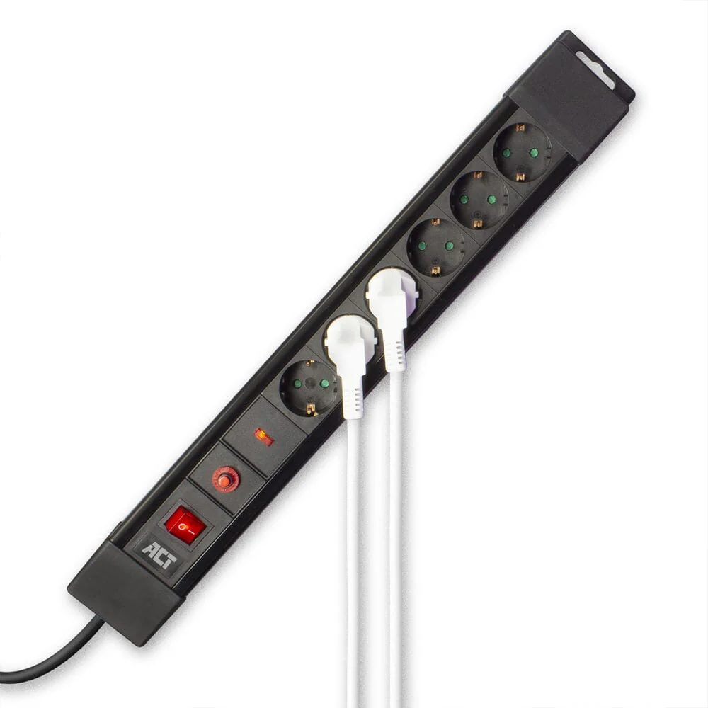 ACT Stekkerdoos 6 sockets, 1,5 m zwart - Image 7