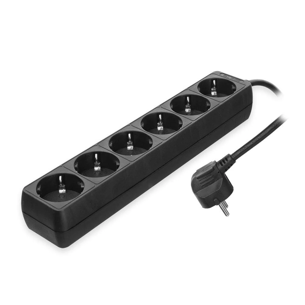 ACT Stekkerdoos, 6 sockets, 3 m, zwart - Image 3