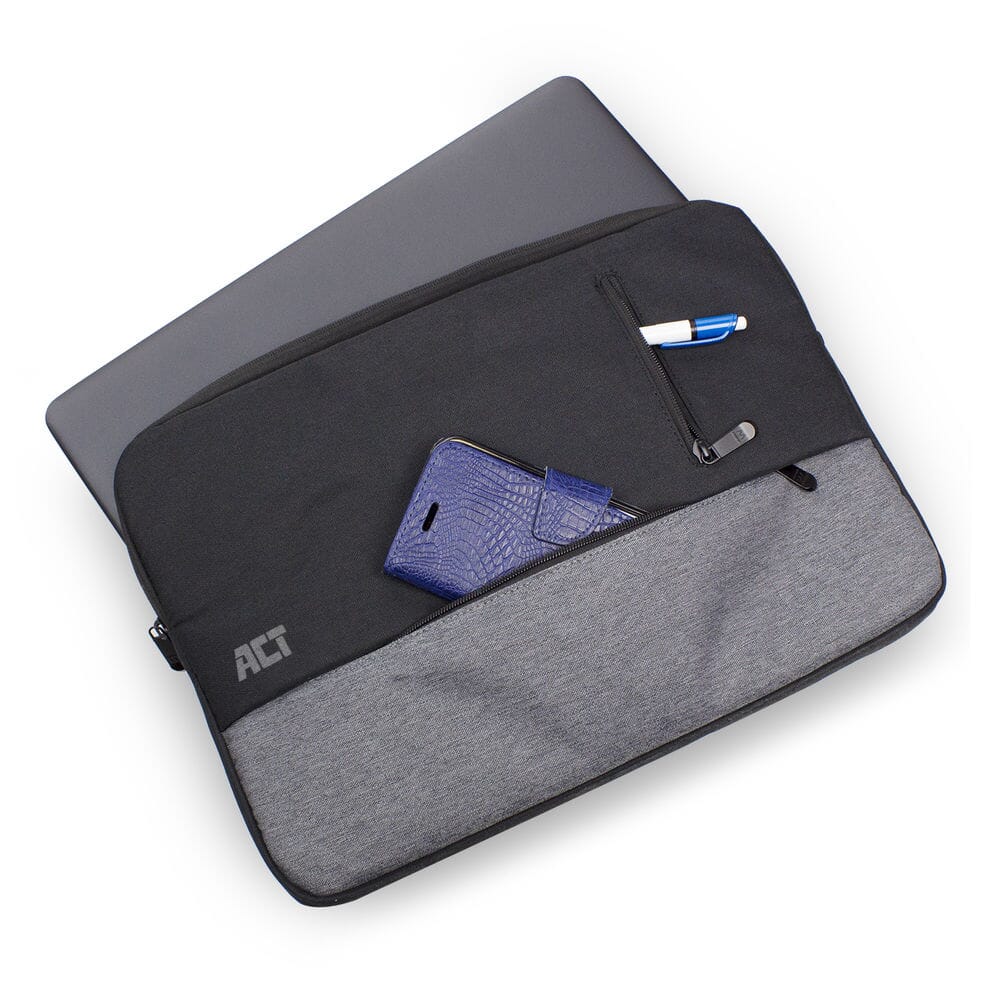ACT Urban laptop sleeve 15,6 inch , zwart/grijs - Image 4