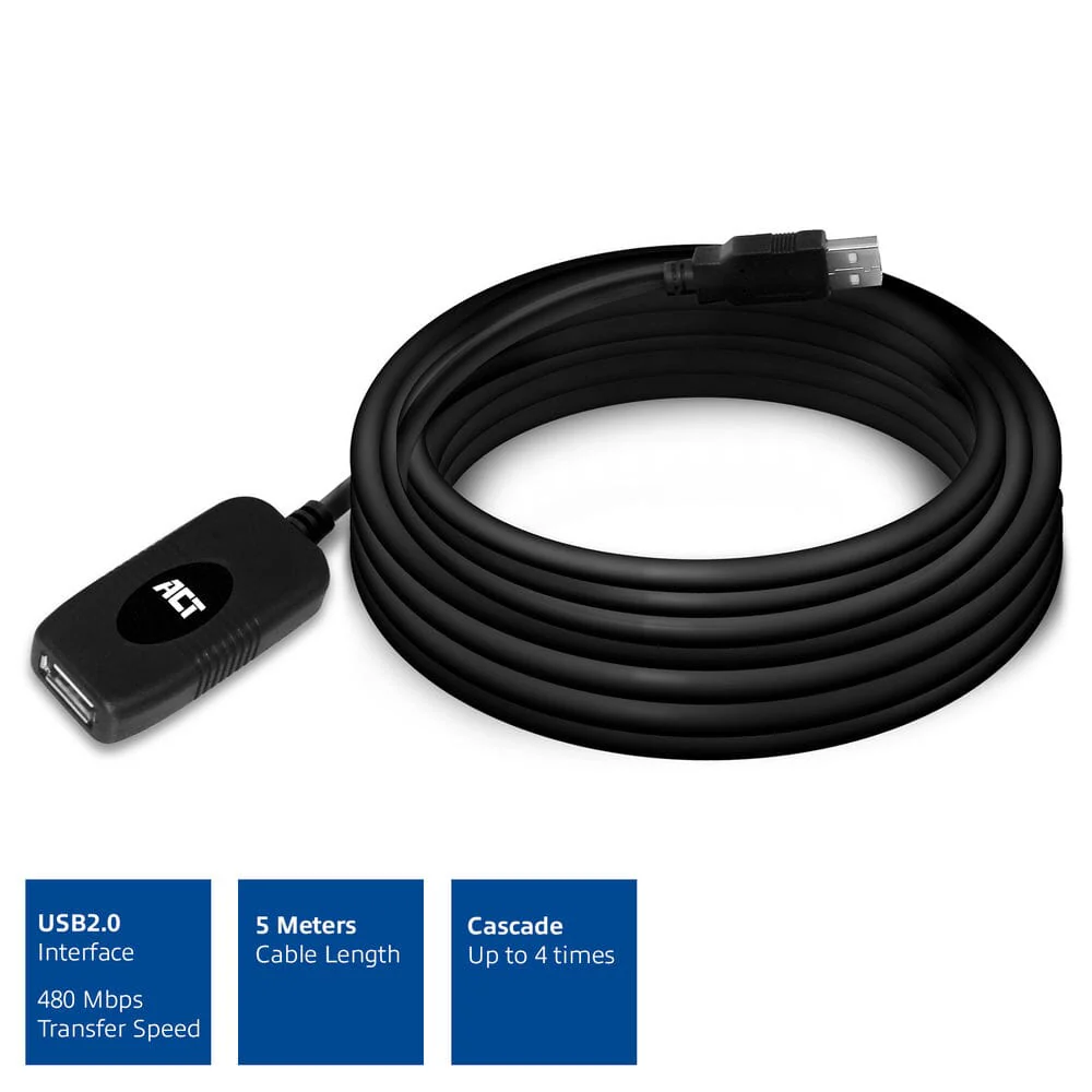 ACT USB 2.0 booster, 5 meter - Image 2
