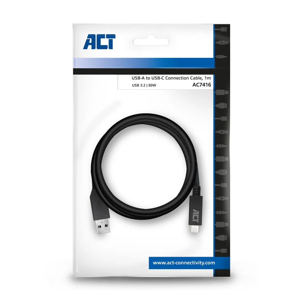 ACT USB 3.2 Gen1 aansluitkabel A male - C male 1 m - Image 5