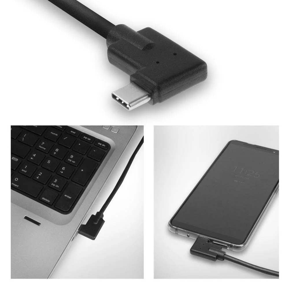 ACT USB 3.2 Gen1 aansluitkabel C male - C male (haaks) 2m - Image 2