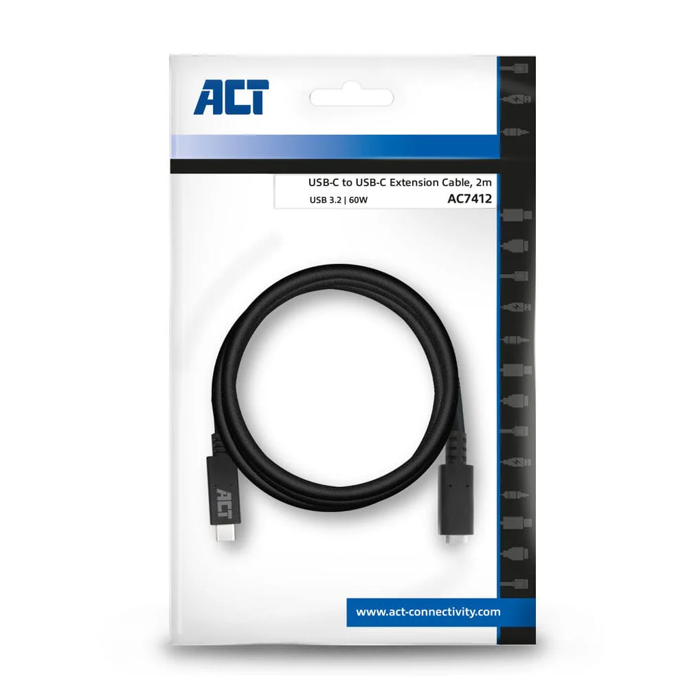 ACT USB 3.2 Gen1 verlengkabel C male - C female 2 m - Image 3
