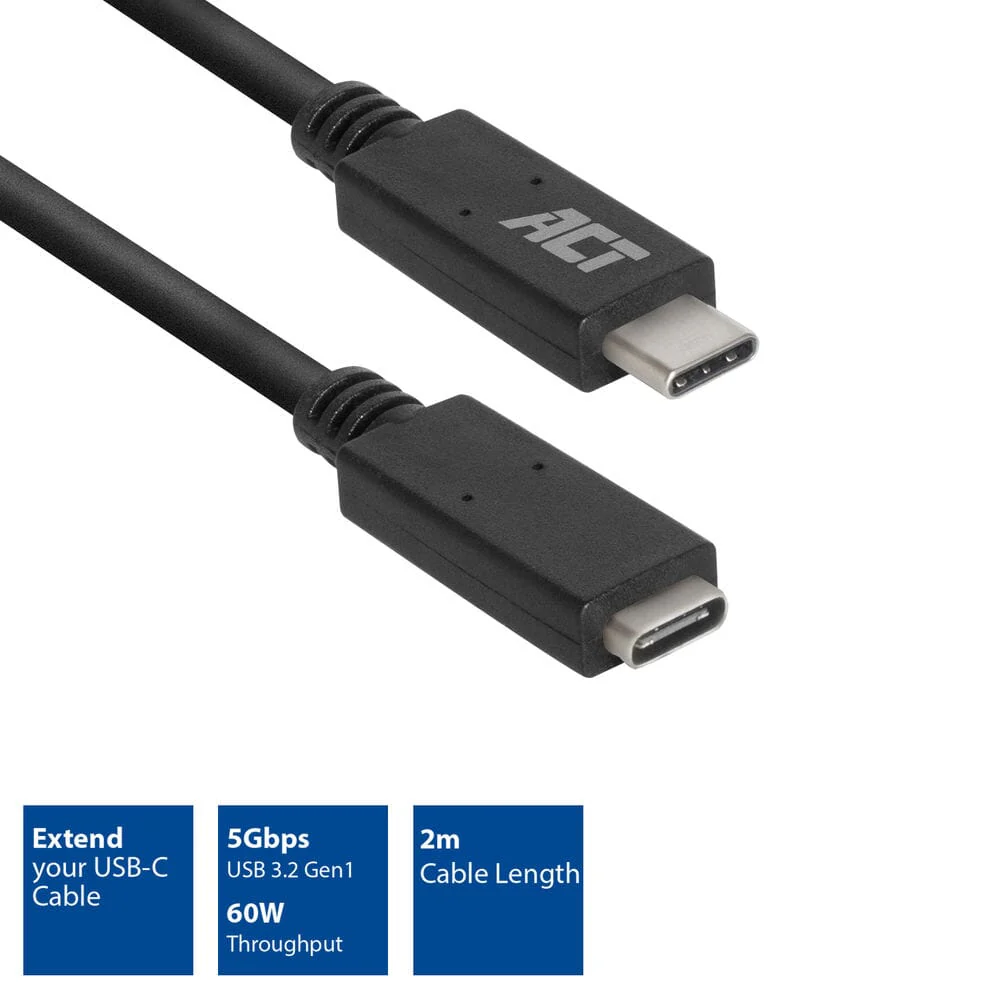 ACT USB 3.2 Gen1 verlengkabel C male - C female 2 m - Image 6
