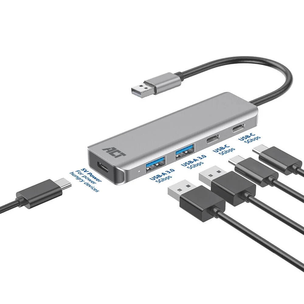 ACT USB-A hub 3.0, 2x USB-A, 2x USB-C - Image 4