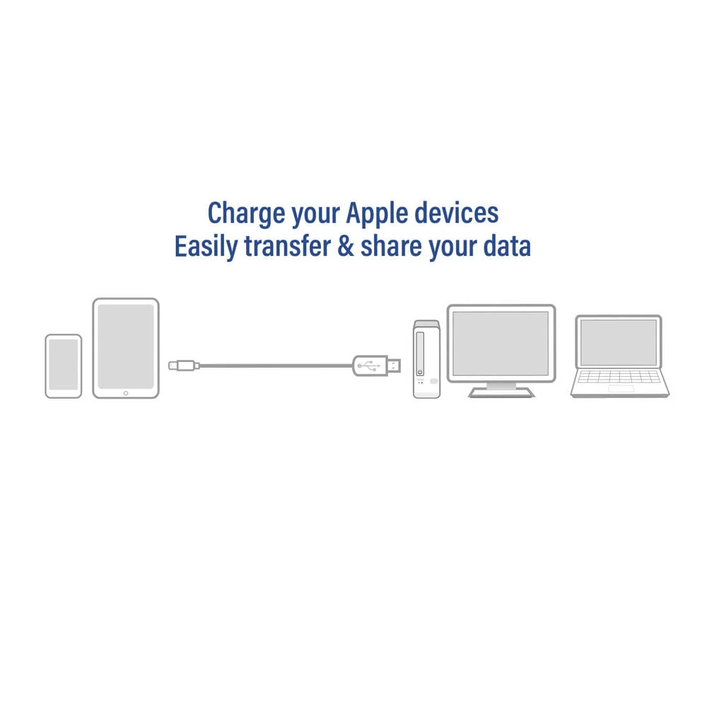 ACT USB A naar Lightning laad- en datakabel 1m MFI certified - Image 3