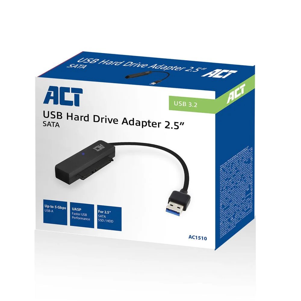 ACT USB adapterkabel naar 2,5 inch SATA HDD/SSD - Image 2