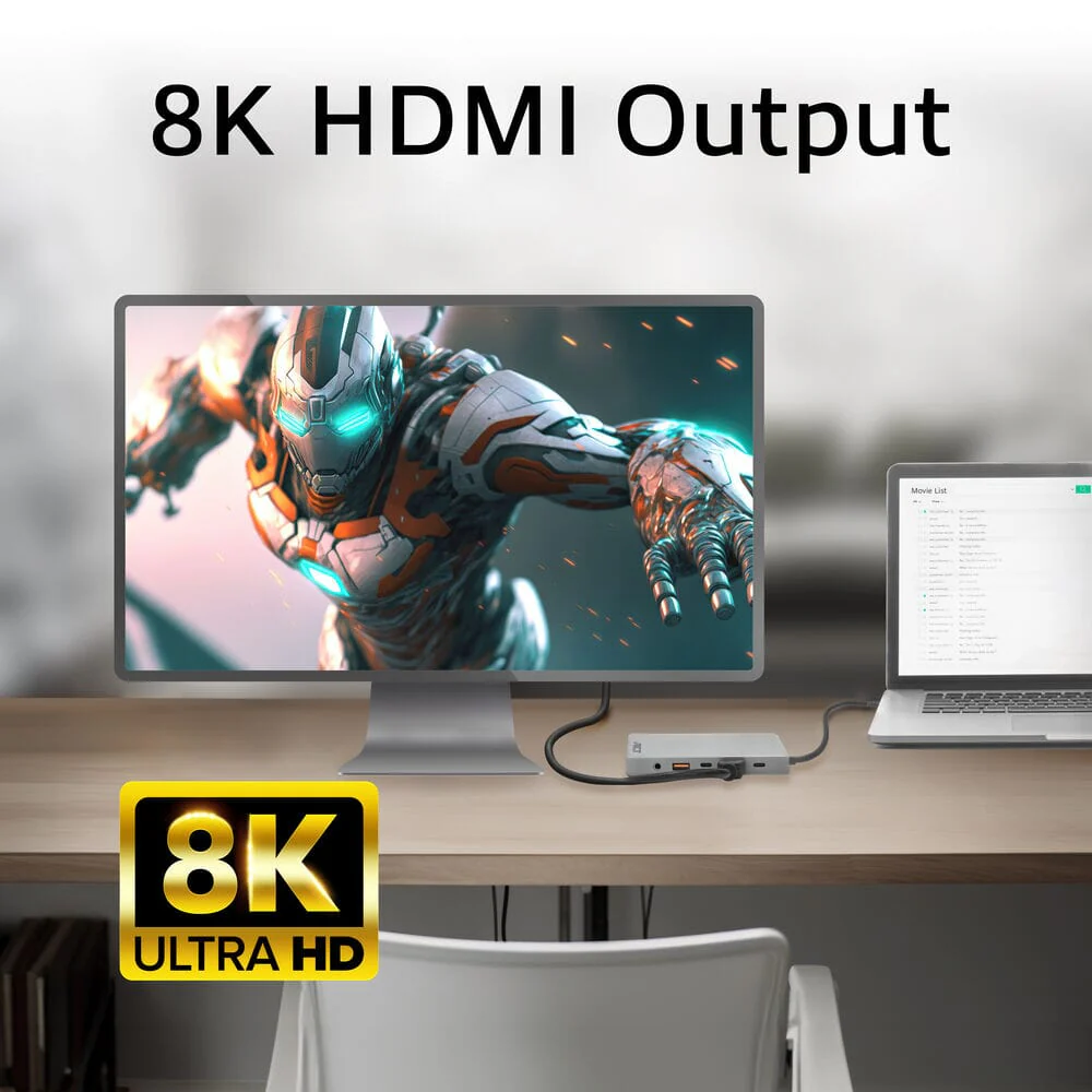 ACT USB-C 4K / 8K 60Hz docking station for 1 HDMI monitor - Image 3