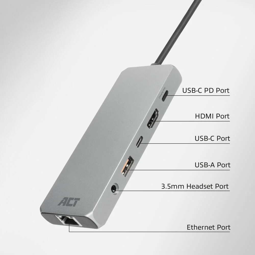 ACT USB-C 4K / 8K 60Hz docking station for 1 HDMI monitor - Image 7
