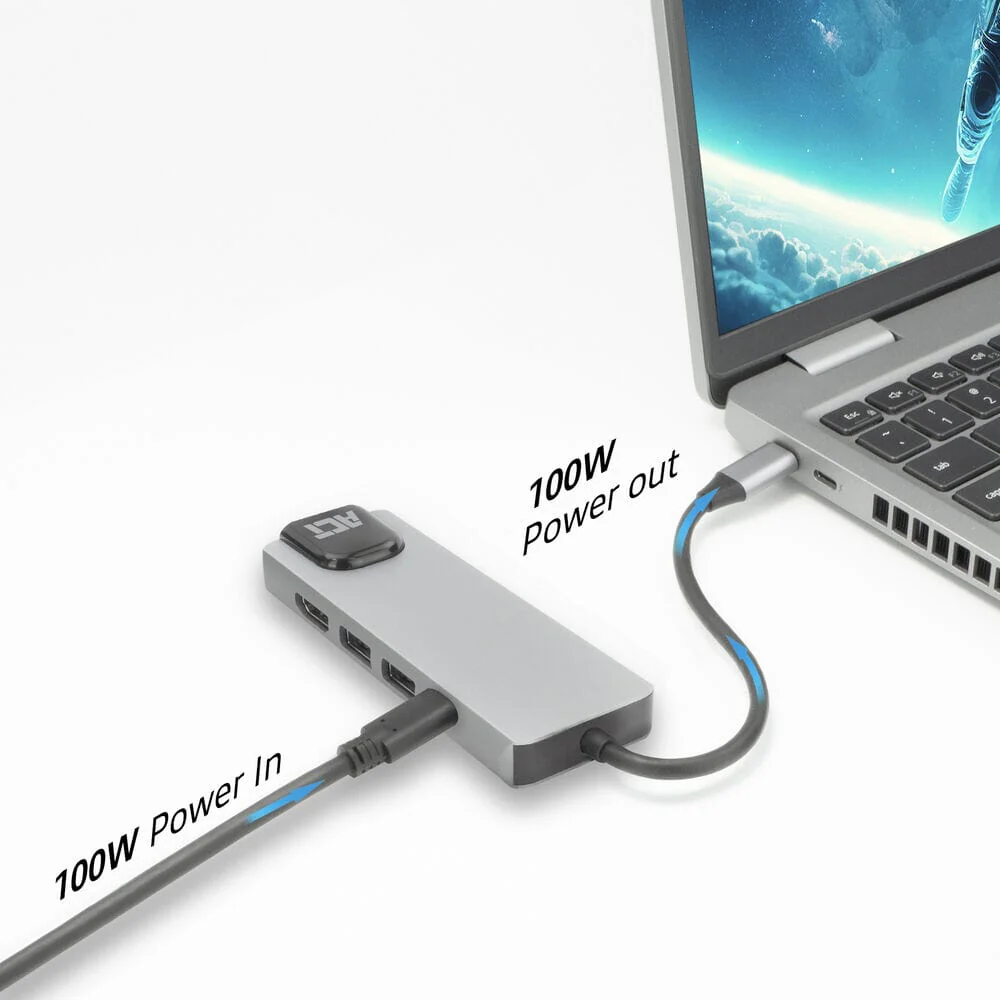 ACT USB-C 4K docking station for HDMI monitor, ethernet PD - Image 3