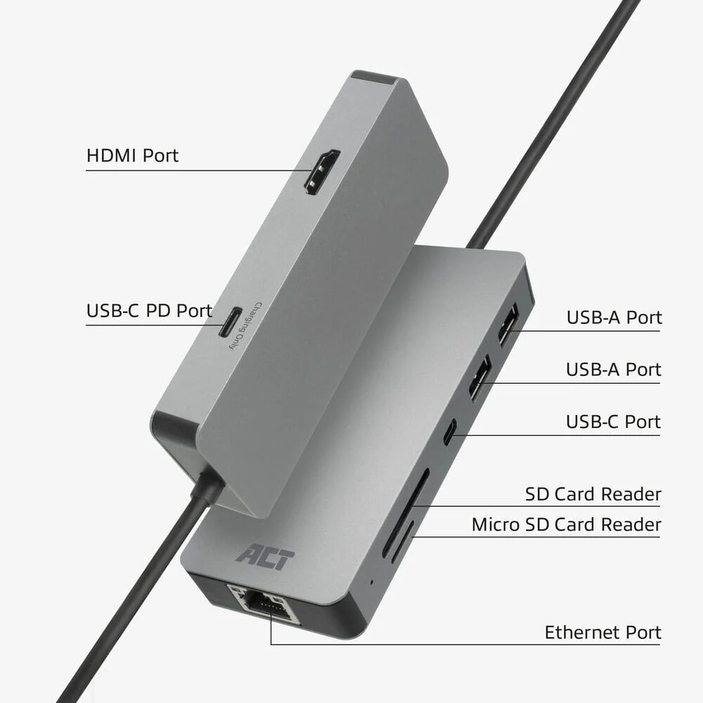 ACT USB-C 4K docking station voor 1 HDMI monitor - Image 3