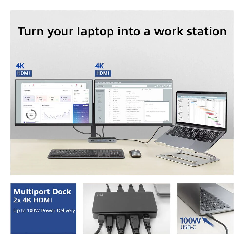ACT USB-C 4K MST docking station - Image 2