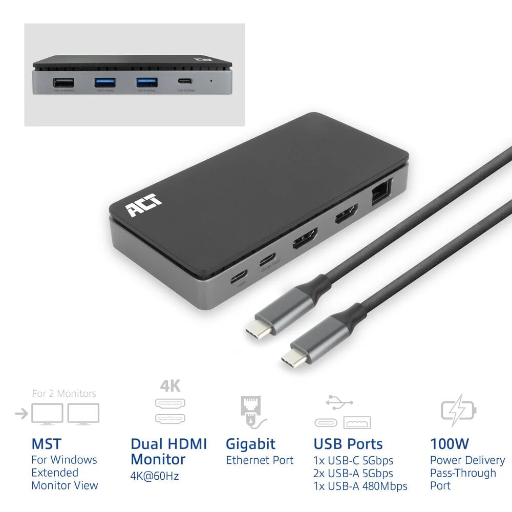 ACT USB-C 4K MST docking station - Image 4