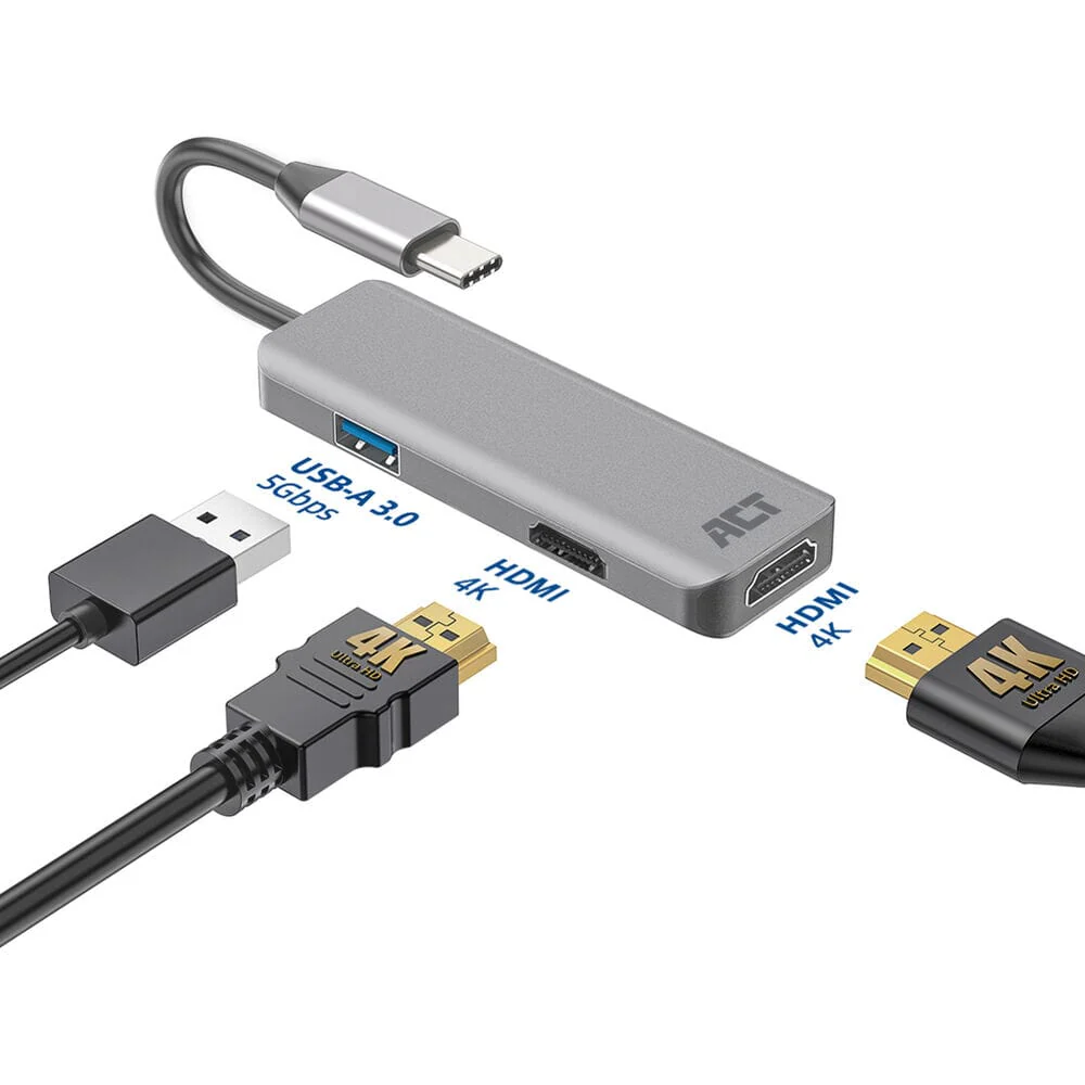 ACT USB-C 4K multiport adapter voor 2 HDMI schermen - Image 13