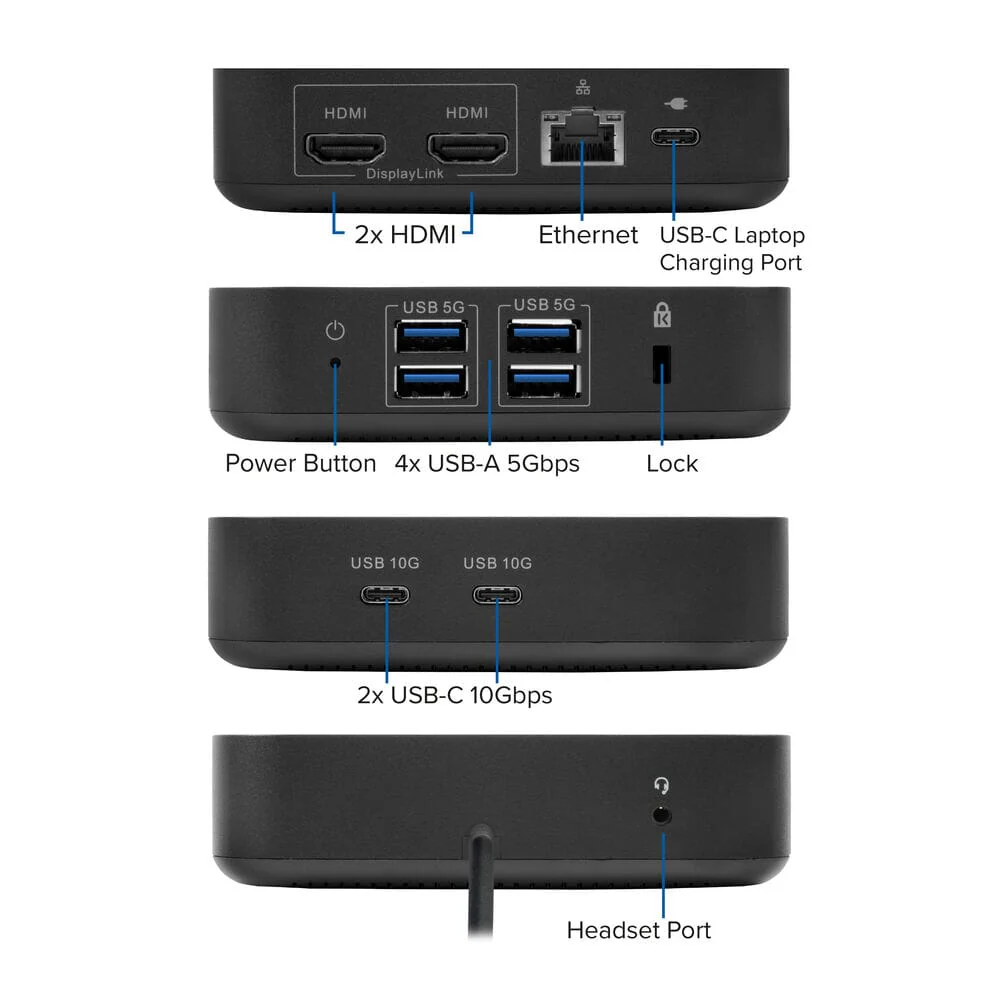 ACT USB-C Docking Station 4K, voor 2 monitoren - Image 9
