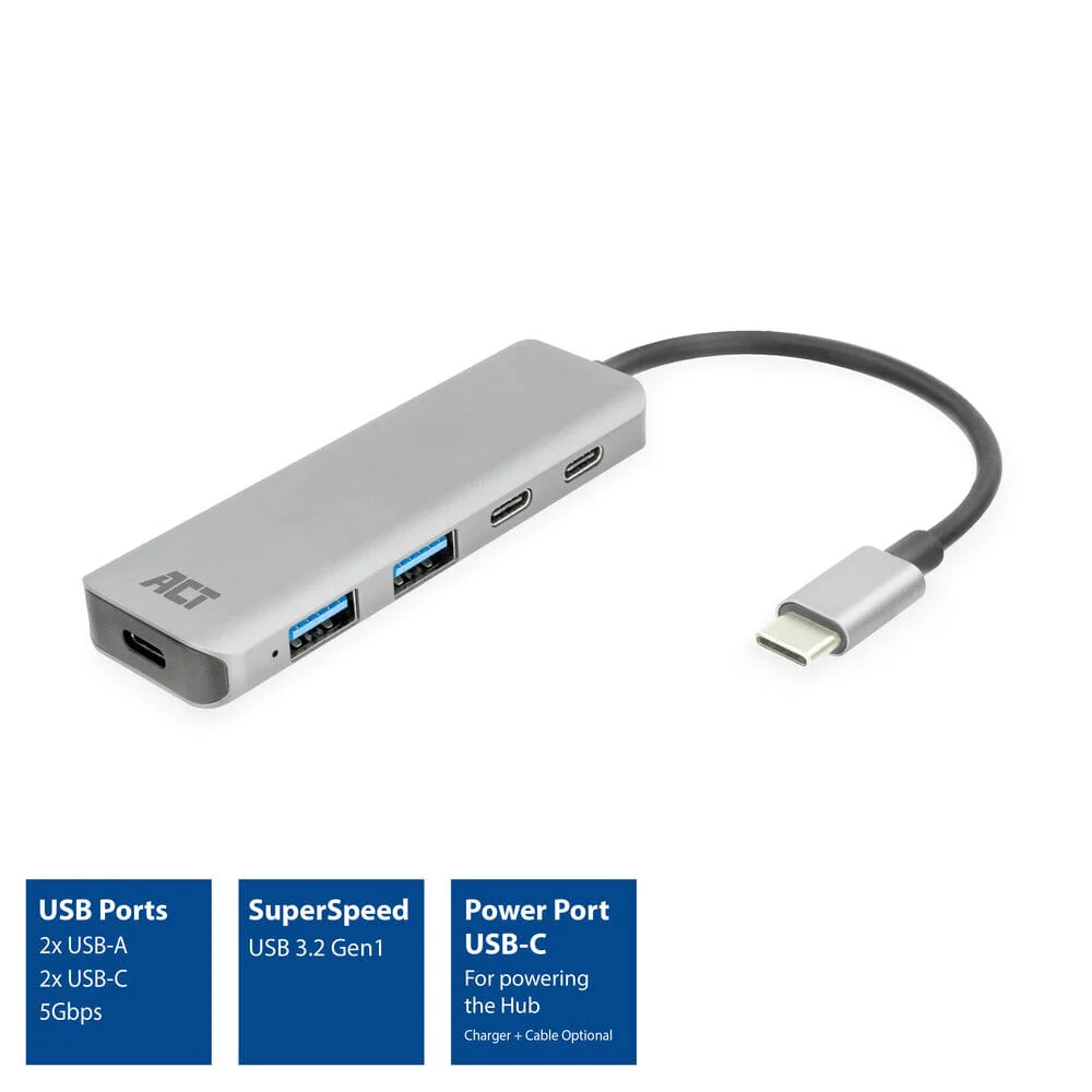 ACT USB-C hub 3.0, 2x USB-A, 2x USB-C - Image 11