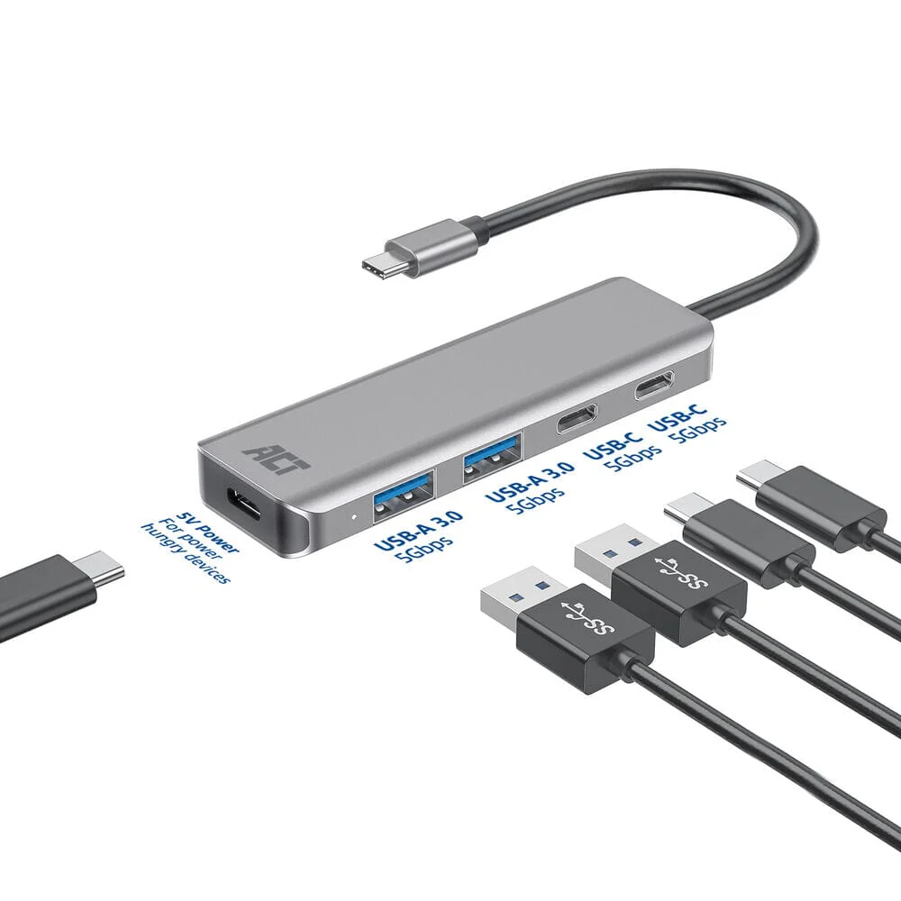 ACT USB-C hub 3.0, 2x USB-A, 2x USB-C - Image 4