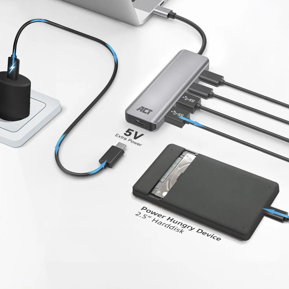 ACT USB-C hub 3.0, 2x USB-A, 2x USB-C - Image 5