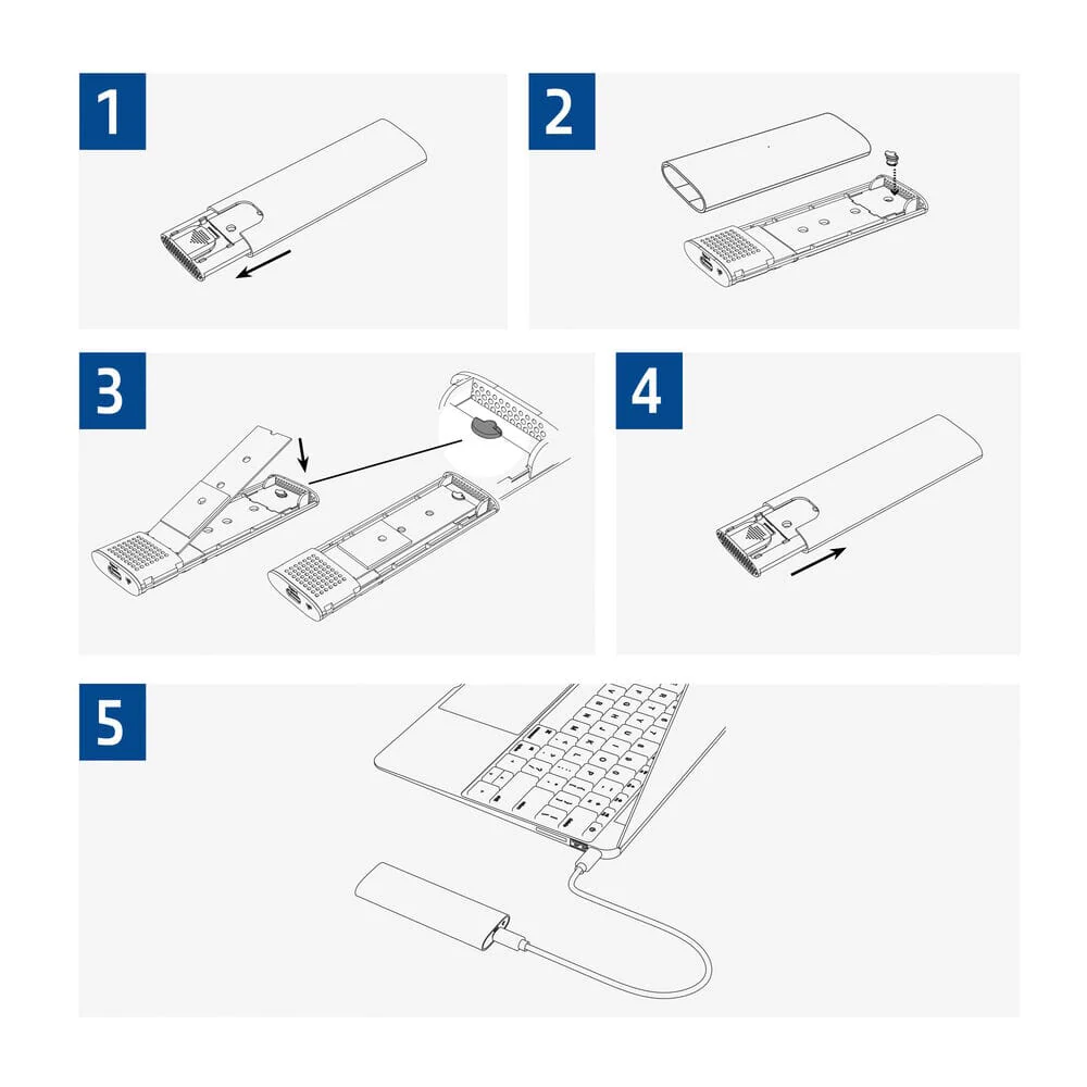 ACT USB-C M.2 NVMe / PCIe SSD Enclosure, tool-free - Image 6