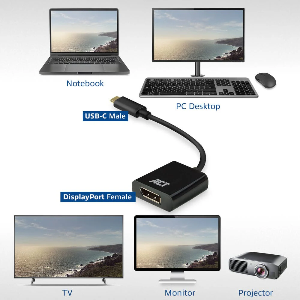 ACT USB-C naar DisplayPort adapter - Image 5