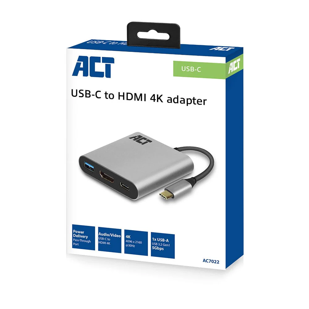 ACT USB-C naar HDMI female multiport adapter - Image 3