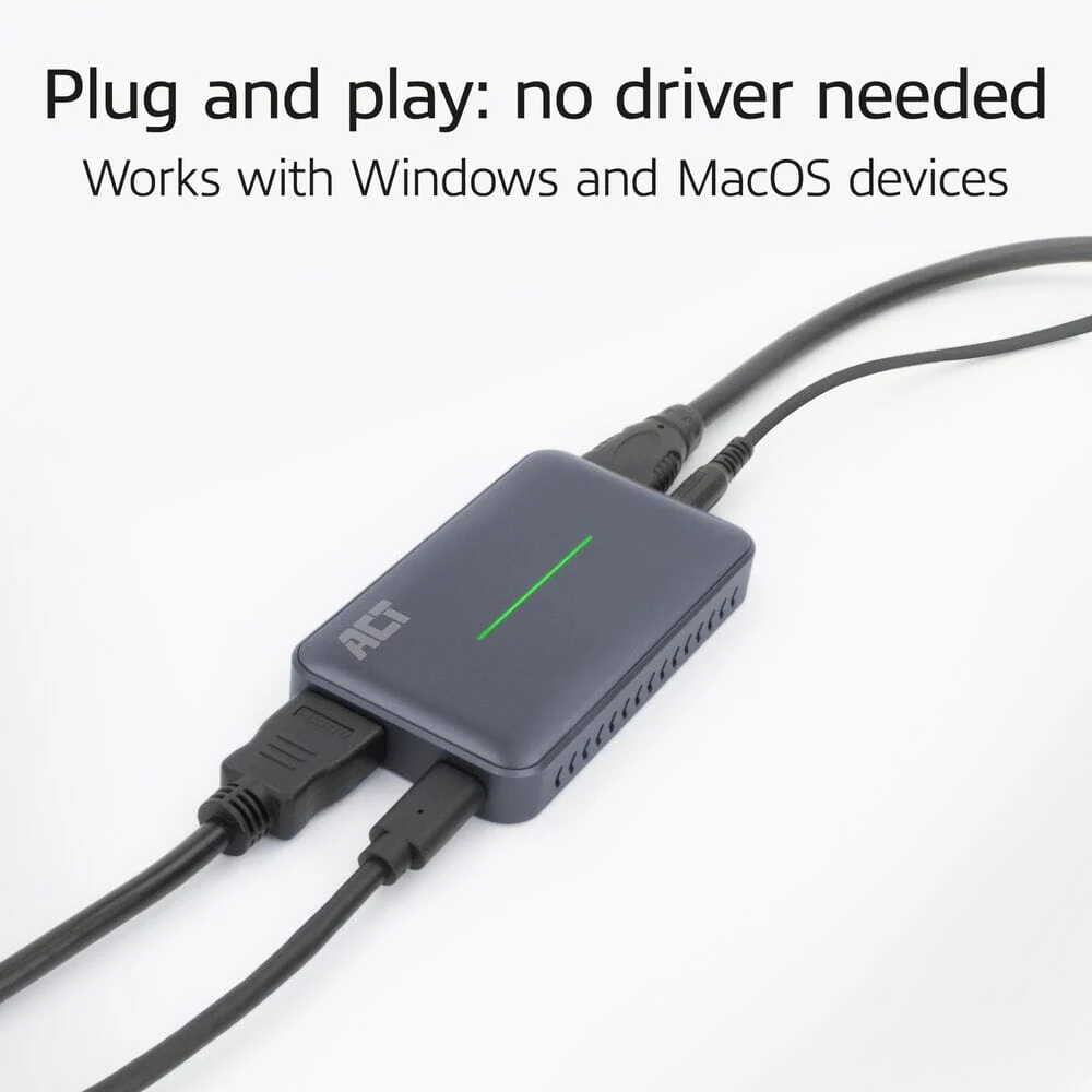 ACT USB-C Video Capture Card, HDMI 4K@60Hz PT, 4K@30Hz captu - Image 8