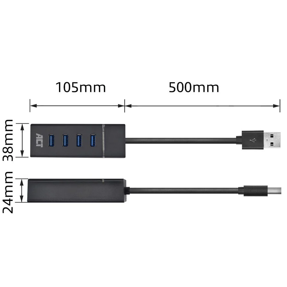 ACT USB hub 3.0, 4 poorts USB-A - Image 5