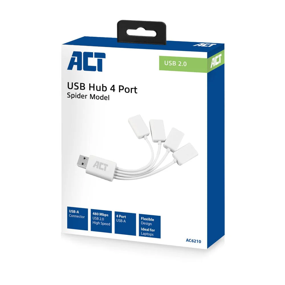 ACT USB hub 4 poorts USB-A, flexibel - Image 5