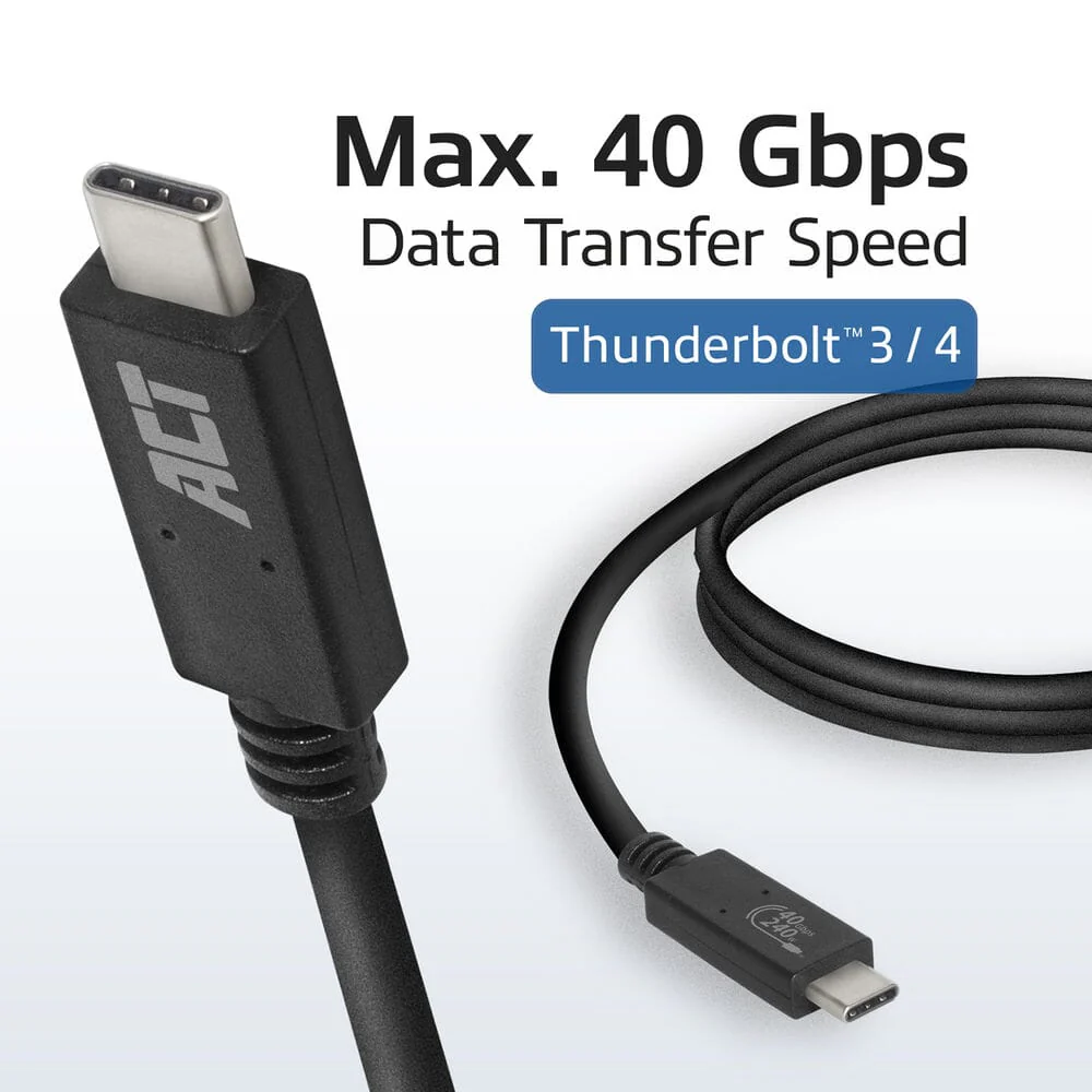 ACT USB4� 40Gbps aansluitkabel C male - C male 0,8 m USB-IF - Image 6