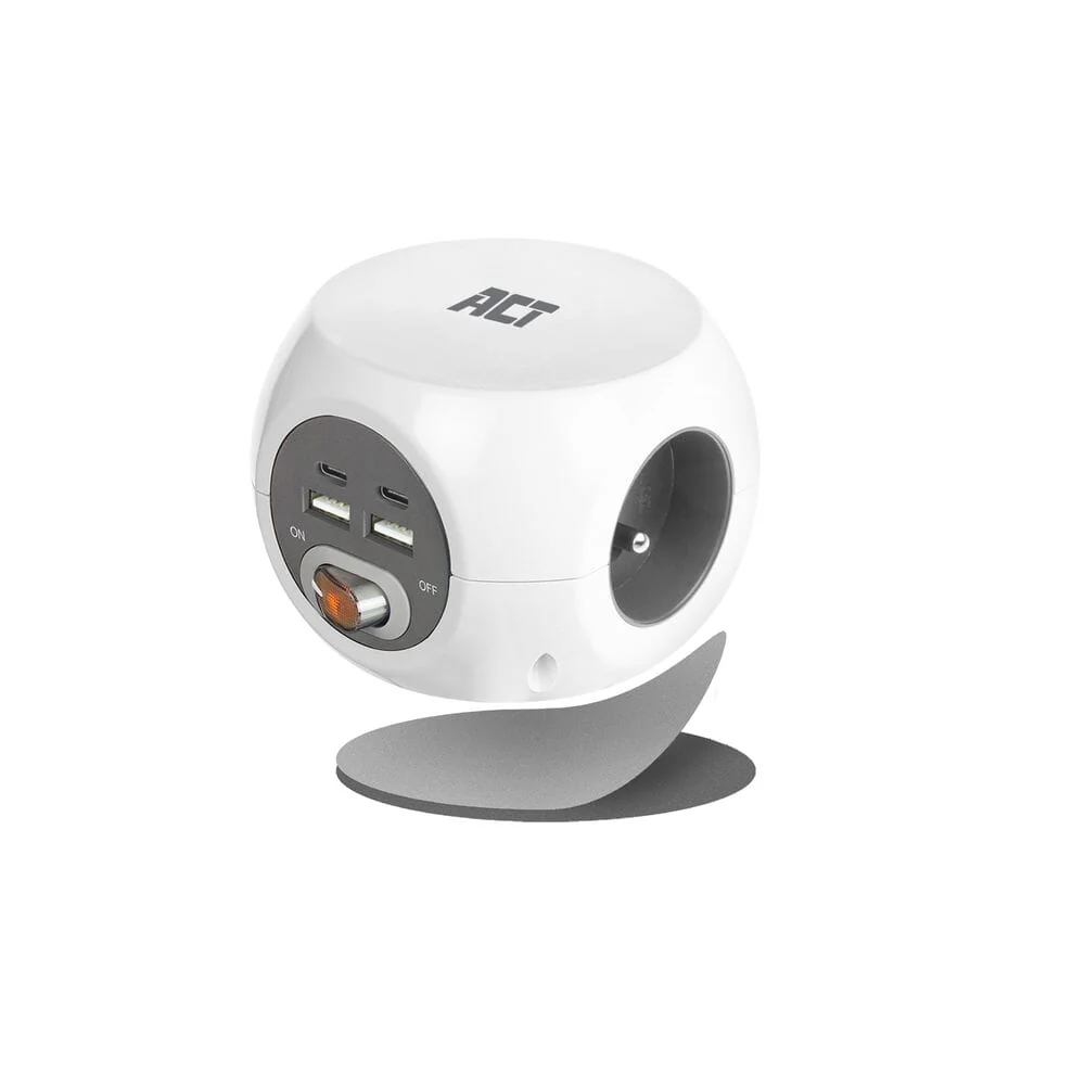 ACT Vierkante stekkerdoos (PDU) met 3 sockets type E 1,5m - Image 5
