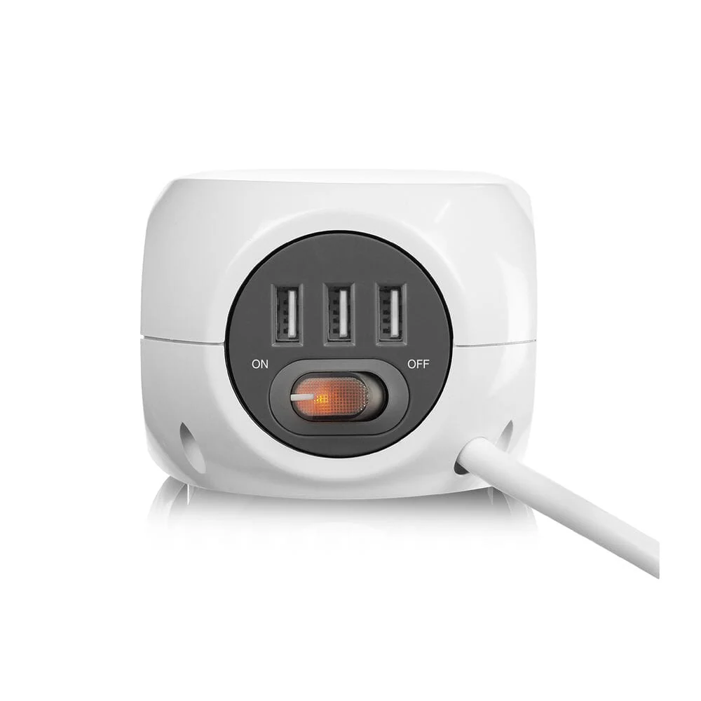 ACT Vierkante stekkerdoos (PDU) met 3 sockets type E 1,5m - Image 6