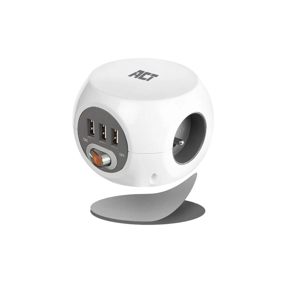 ACT Vierkante stekkerdoos (PDU) met 3 sockets type E 1,5m - Image 9