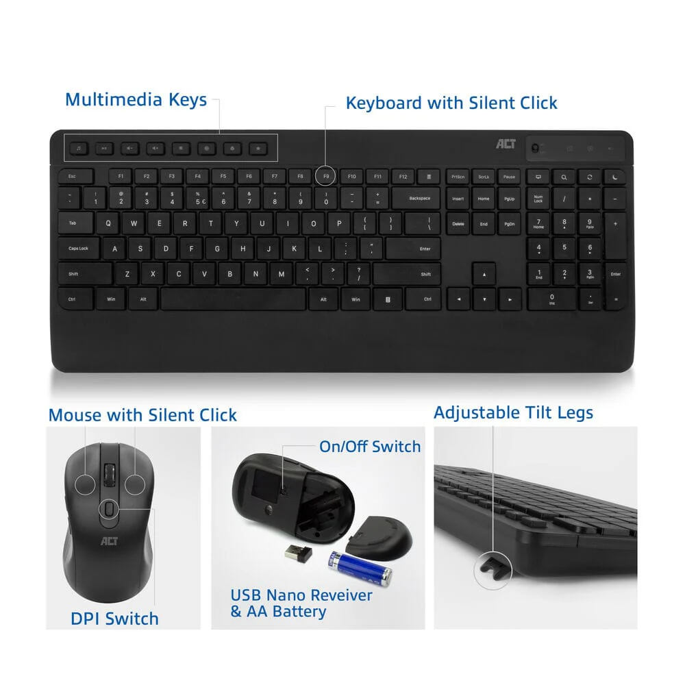 ACT Wireless keyboard and mouse bundle (Qwerty) - Image 7