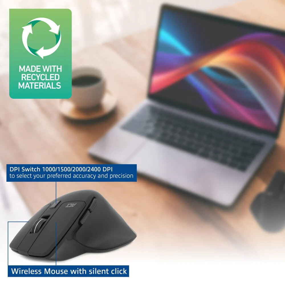 ACT Wireless mouse 2400 DPI with silent click - Image 6