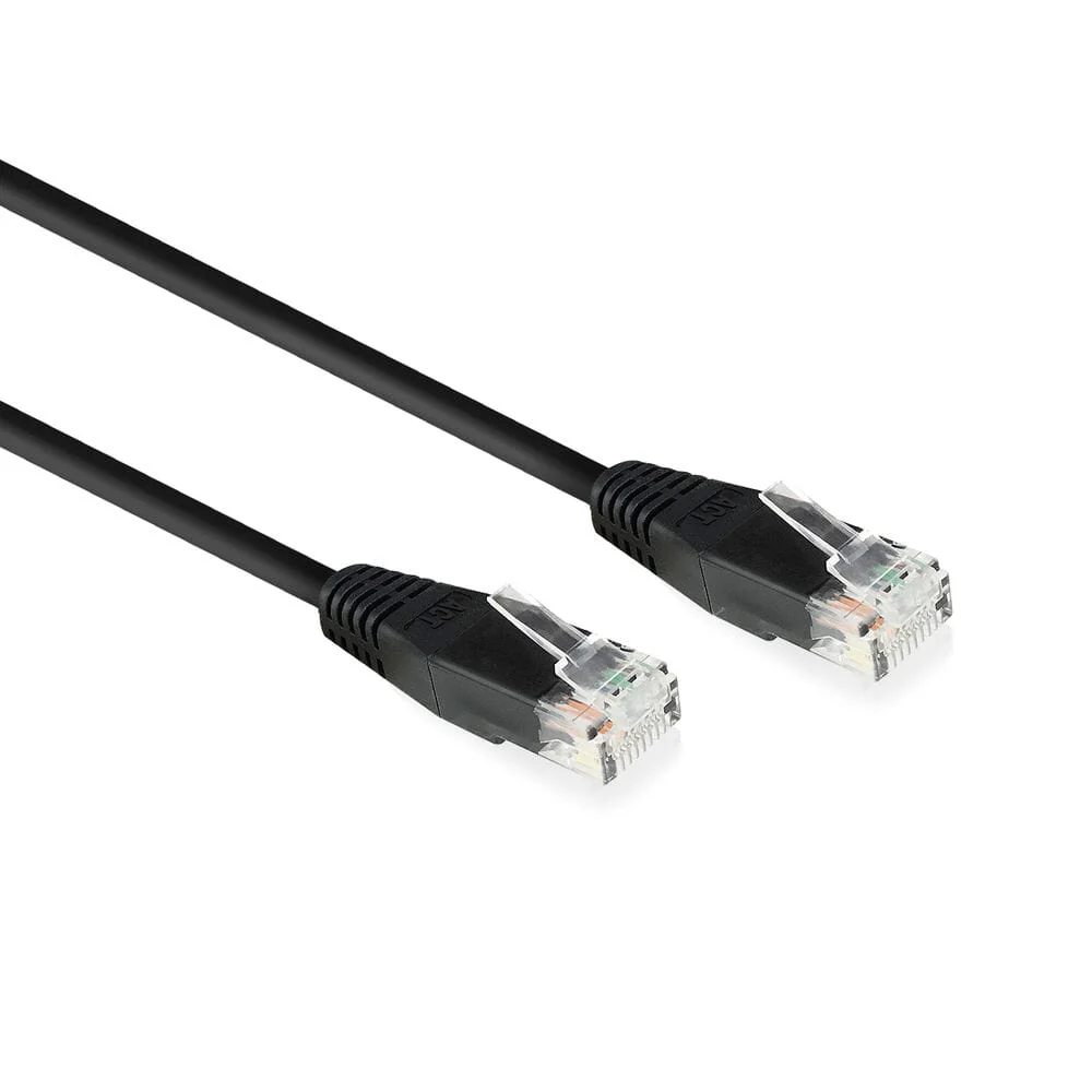 ACT Zwart 0,9 meter U/UTP CAT6 patchkabel met RJ45 Zip Bag
