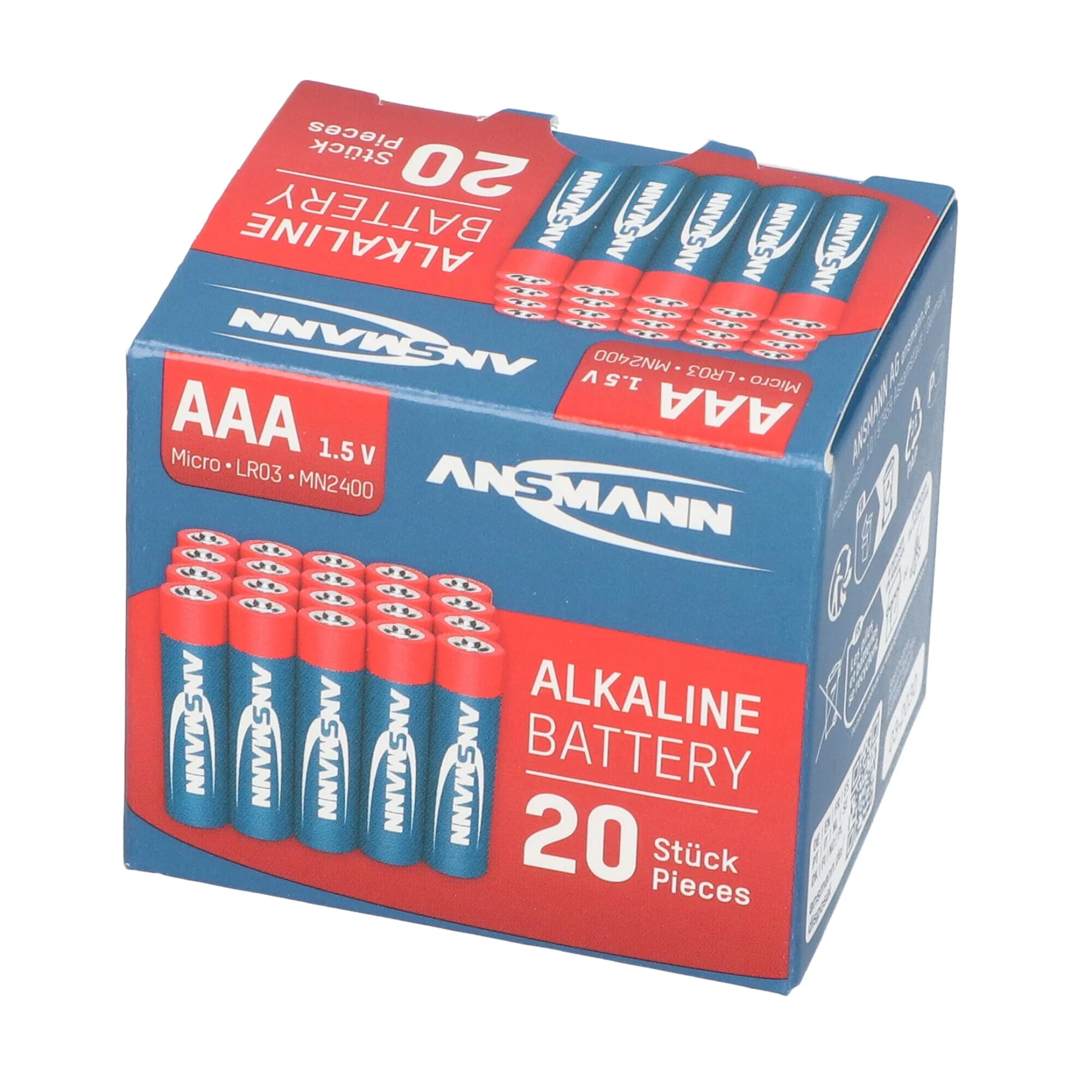 Ansmann Alkaline batterij micro AAA / LR03 20 pcs. Box - Image 2