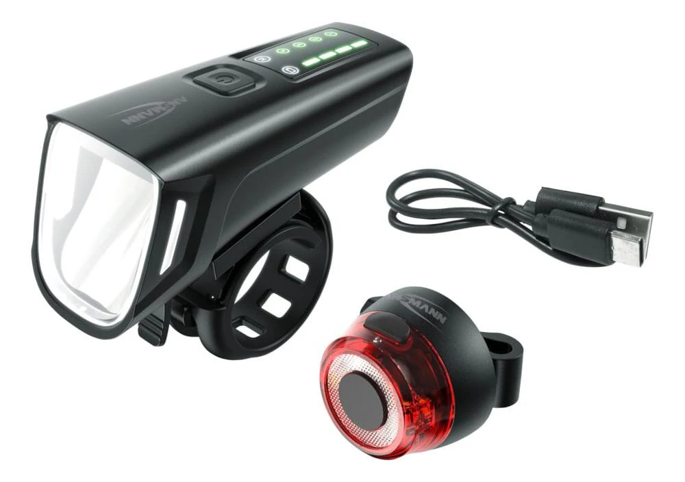 Ansmann Fietsverlichtingset LED Oplaadbaar
