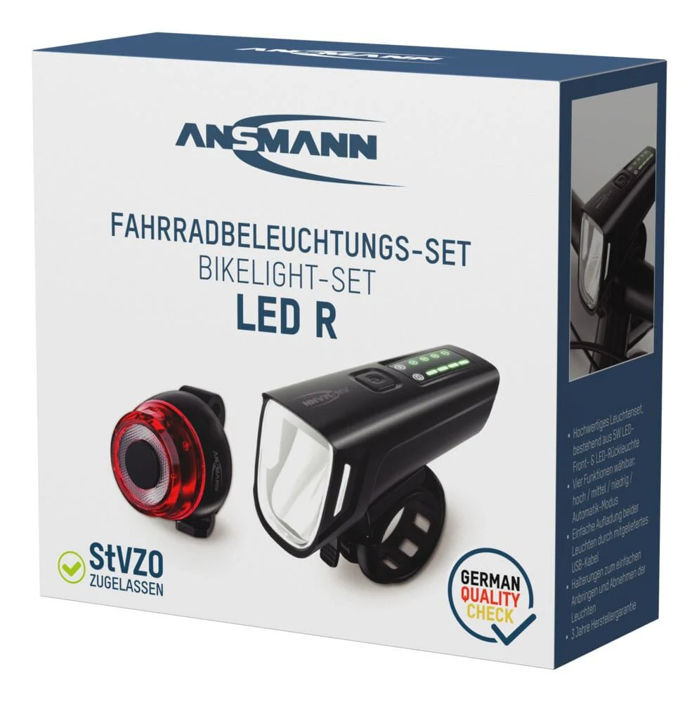 Ansmann Fietsverlichtingset LED Oplaadbaar - Image 4