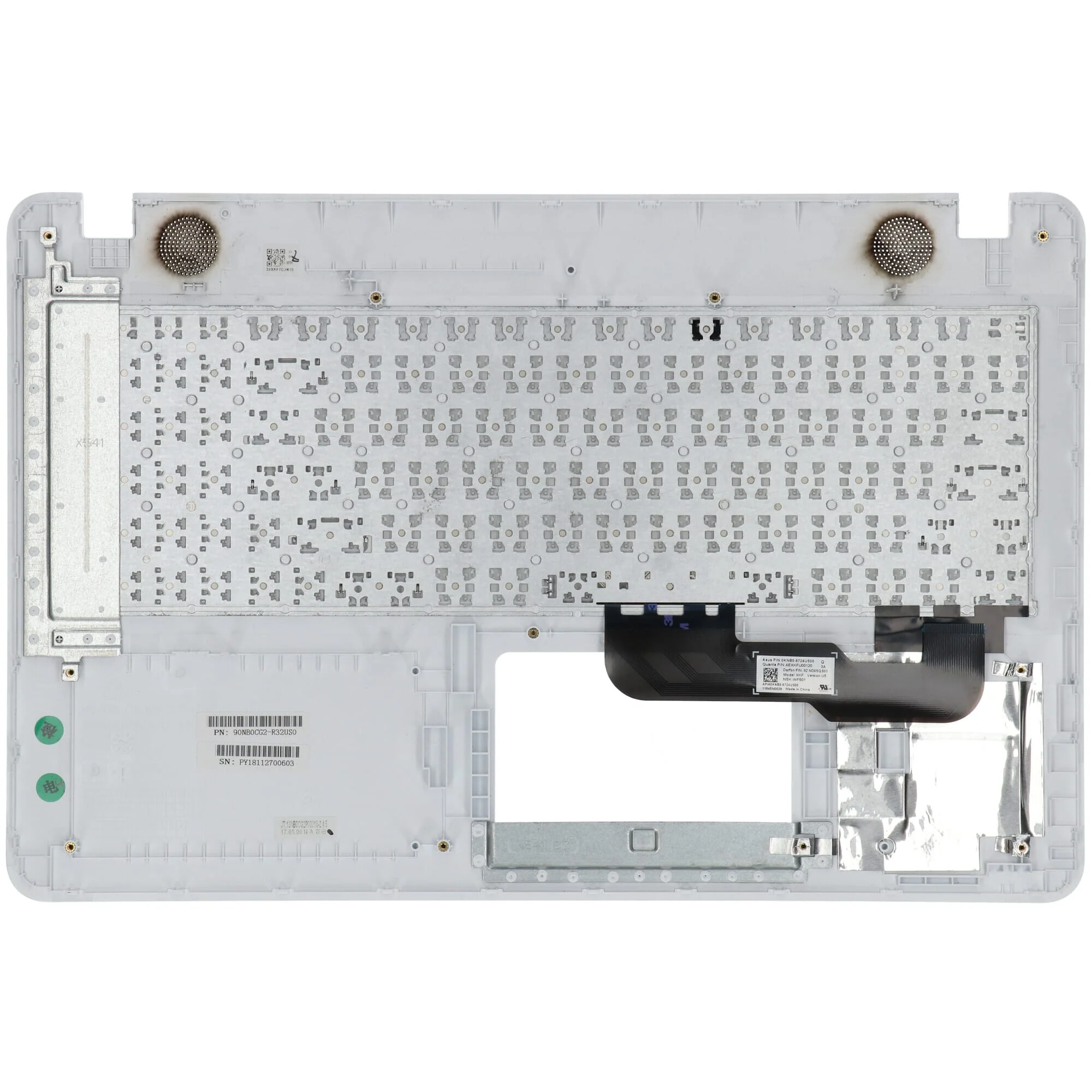 Asus Laptop Toetsenbord Qwerty US + Top Cover, Wit - Image 2