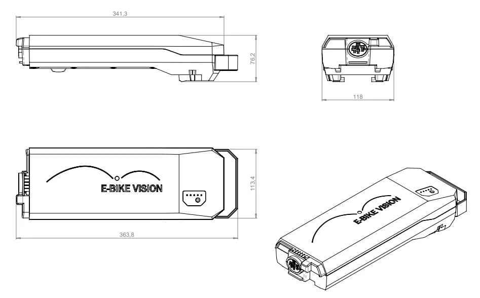 Bosch PowerPack Lite 360Wh Bagage E-Bike Vision (BES2) - Image 7
