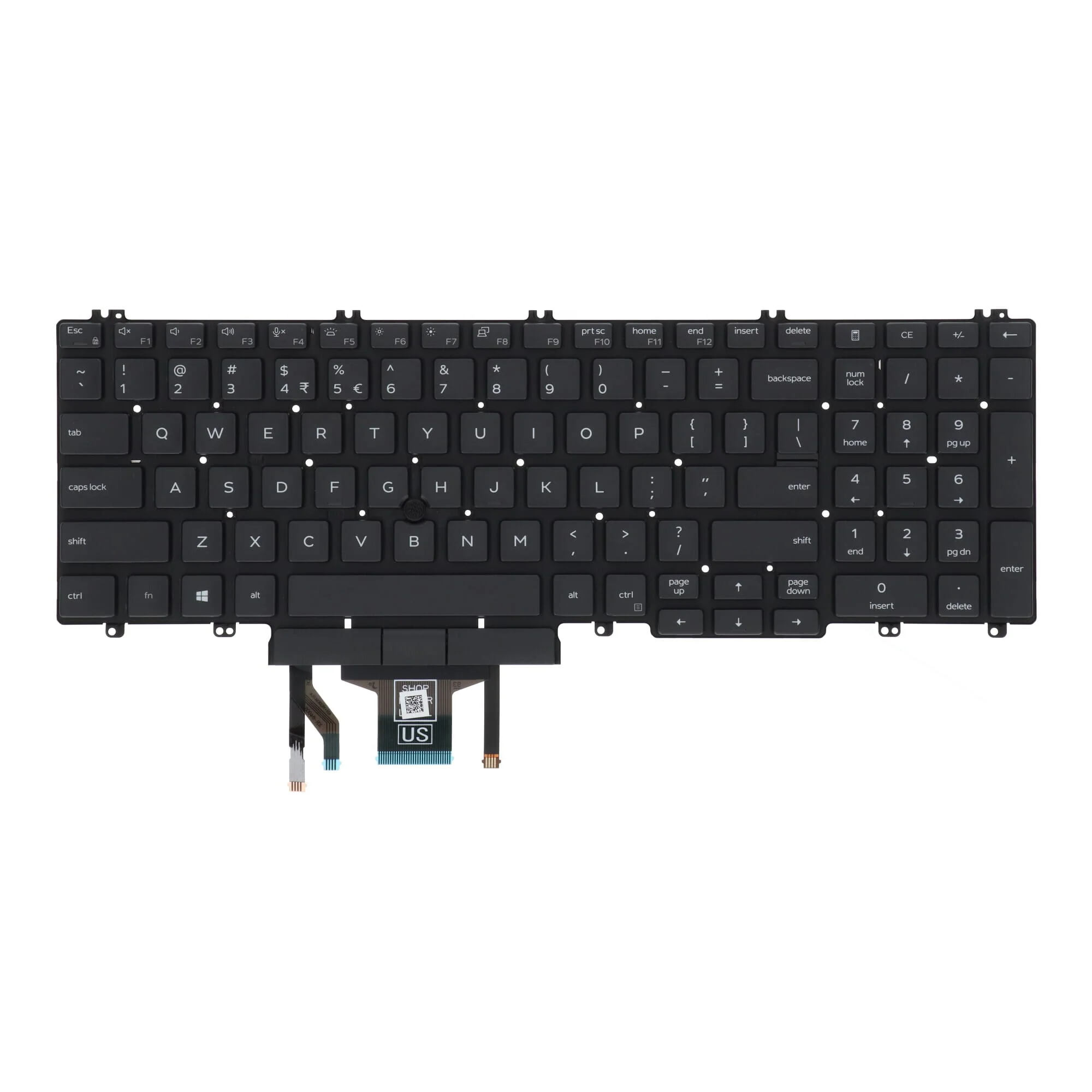 Dell Laptop Toetsenbord Qwerty US + Backlit - Image 2